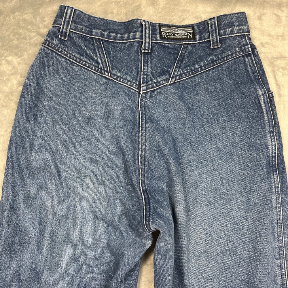 Vintage Rocky Mountain Jeans Bareback Women Blue Western High Rise Yoke 27/5 - Picture 6 of 15